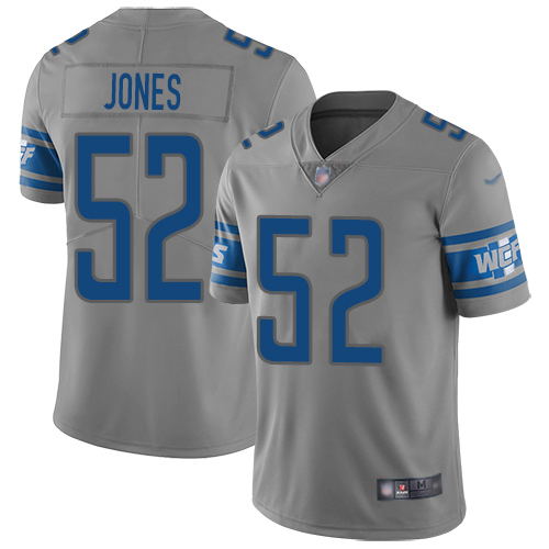 Detroit Lions Limited Gray Men Christian Jones Jersey NFL Football #52 Inverted Legend